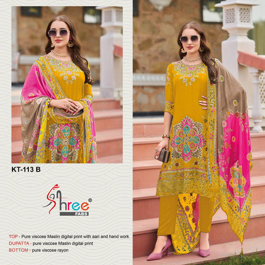 Kt-113 B Shree Fabs Print Pakistani Salwar Suits