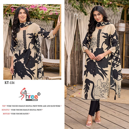 Kt-134 Shree Fabs Pure Viscose Pakistani Salwar Suits