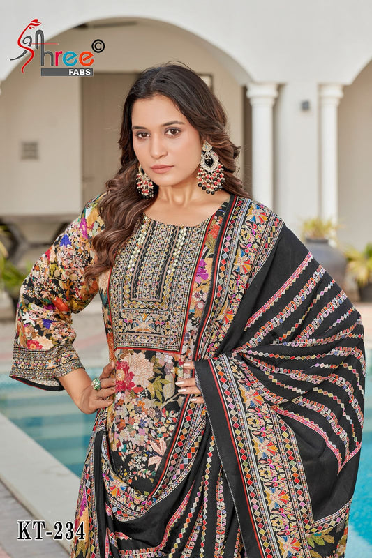 Kt-234 Shree Fabs Printed Karachi Unstitched Suits