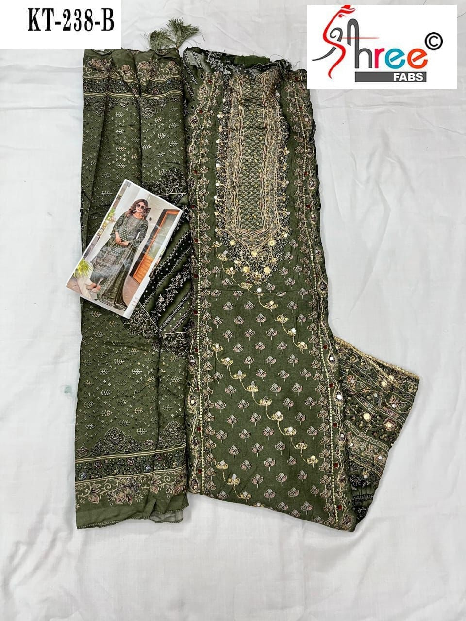 Kt-238-B Shree Fabs Printed Karachi Unstitched Suits