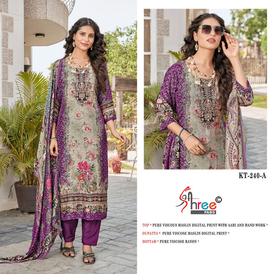 Kt-240A Shree Fabs Pure Viscose Pakistani Salwar Suits