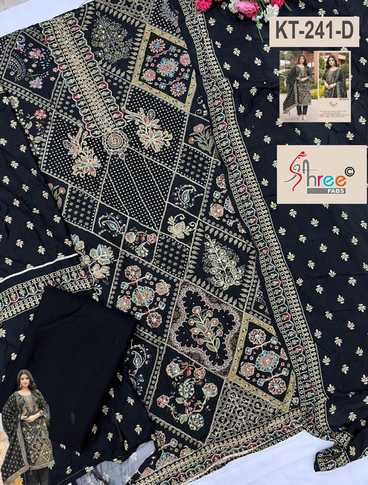 Kt-241-D Shree Fabs Printed Karachi Unstitched Suits