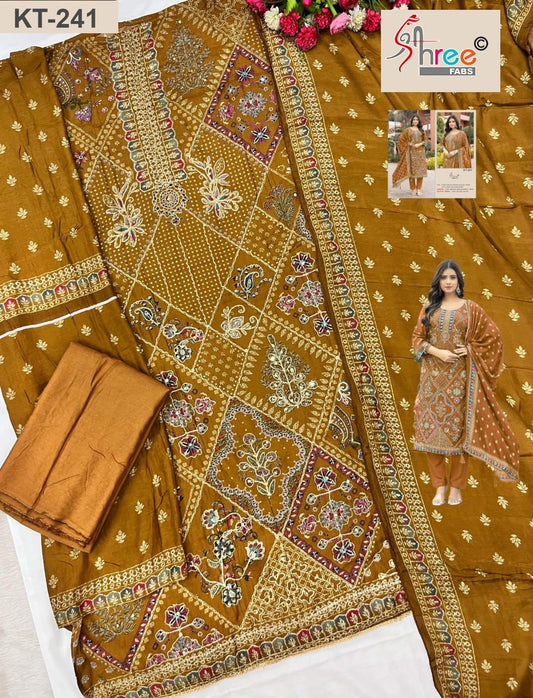 Kt-241 Shree Fabs Printed Karachi Unstitched Suits