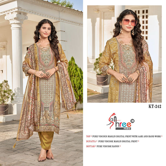 Kt-242 Shree Fabs Printed Karachi Unstitched Suits
