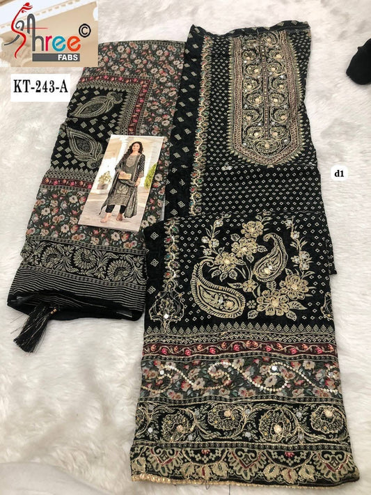 Kt-243-A Shree Fabs Pure Viscose Karachi Unstitched Suits