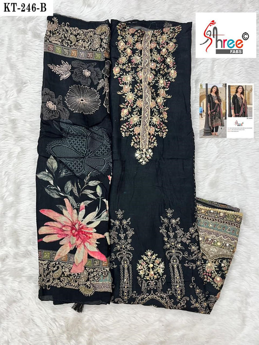 Kt-246-B Shree Fabs Viscose Karachi Unstitched Suits