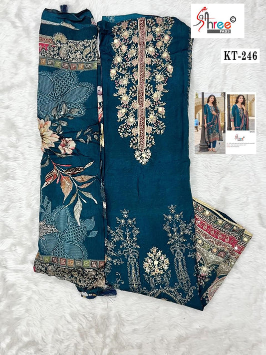 Kt-246 Shree Fabs Viscose Karachi Unstitched Suits