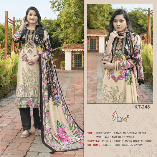 Kt-248 Shree Fabs Printed Karachi Unstitched Suits