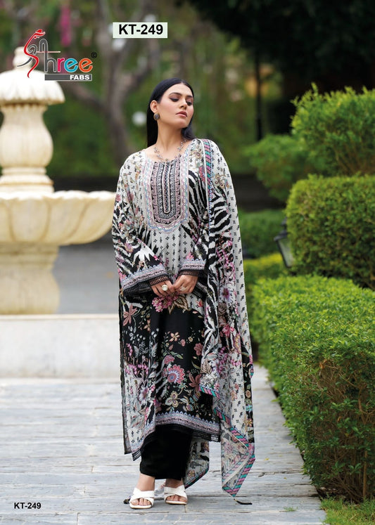 Kt-249 Shree Fabs Printed Karachi Unstitched Suits