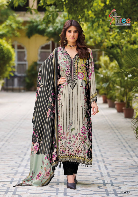 Kt-275 Shree Fabs Printed Karachi Unstitched Suits
