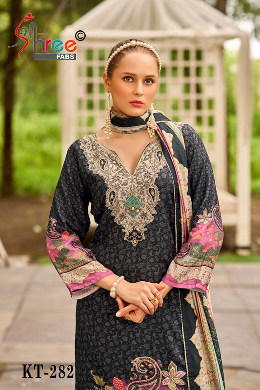 Kt-282 Shree Fabs Pure Viscose Karachi Unstitched Suits