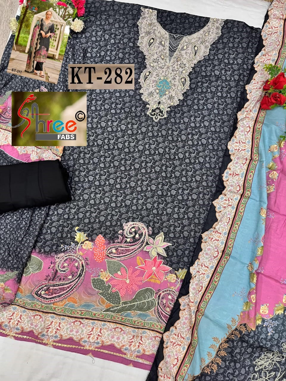 Kt-282 Shree Fabs Pure Viscose Karachi Unstitched Suits