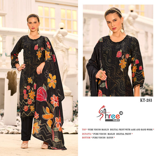 Kt-283 Shree Fabs Pure Viscose Karachi Unstitched Suits