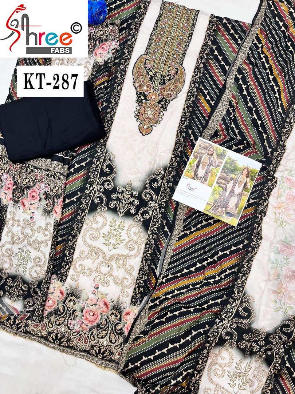 Kt-287 Shree Fabs Printed Karachi Unstitched Suits