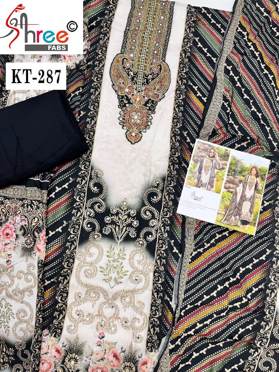 Kt-287 Shree Fabs Printed Karachi Unstitched Suits