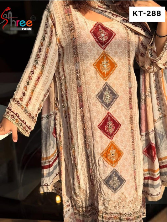 Kt-288 Shree Fabs Printed Karachi Unstitched Suits