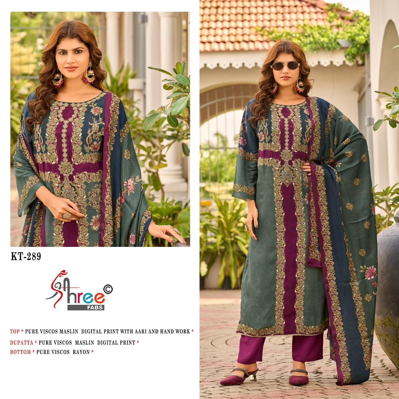 Kt-289 Shree Fabs Printed Karachi Unstitched Suits