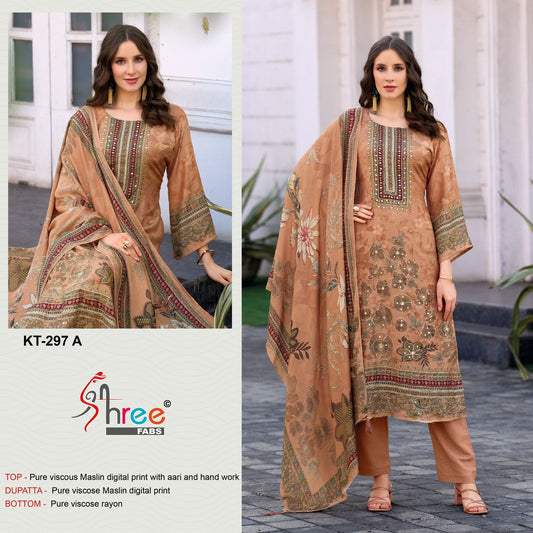 Kt-297-A Shree Fabs Pure Viscose Pakistani Salwar Suits