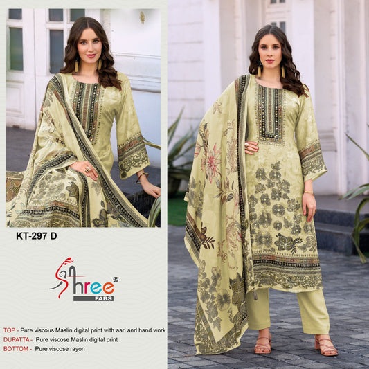 Kt-297-D Shree Fabs Pure Viscose Pakistani Salwar Suits
