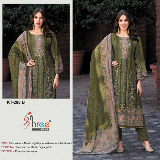 Kt-298-B Shree Fabs Pure Viscose Pakistani Salwar Suits
