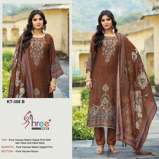 Kt-308-B Shree Fabs Pure Viscose Pakistani Salwar Suits