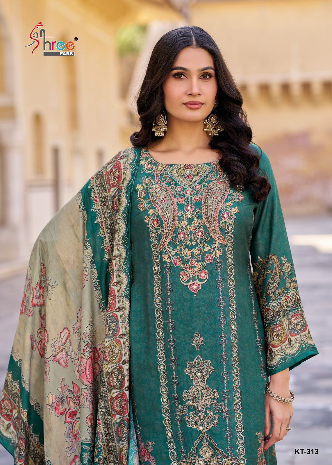 Kt-313-A Shree Fabs Pure Viscose Muslin Pakistani Salwar Suits