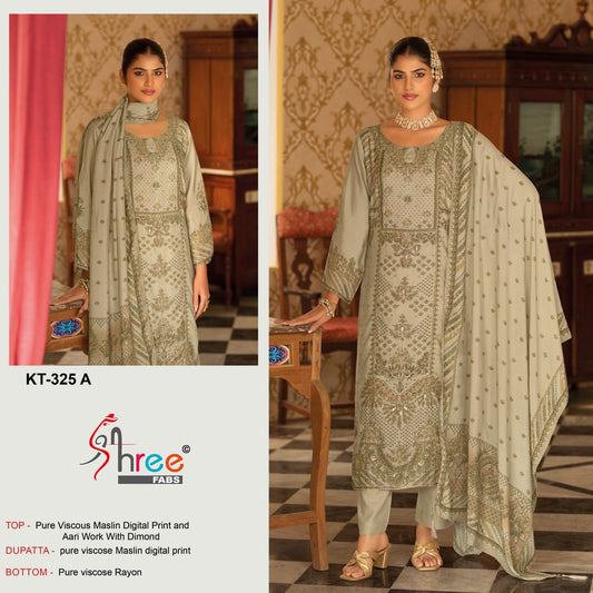 Kt-325-A Shree Fabs Pure Viscose Pakistani Salwar Suits
