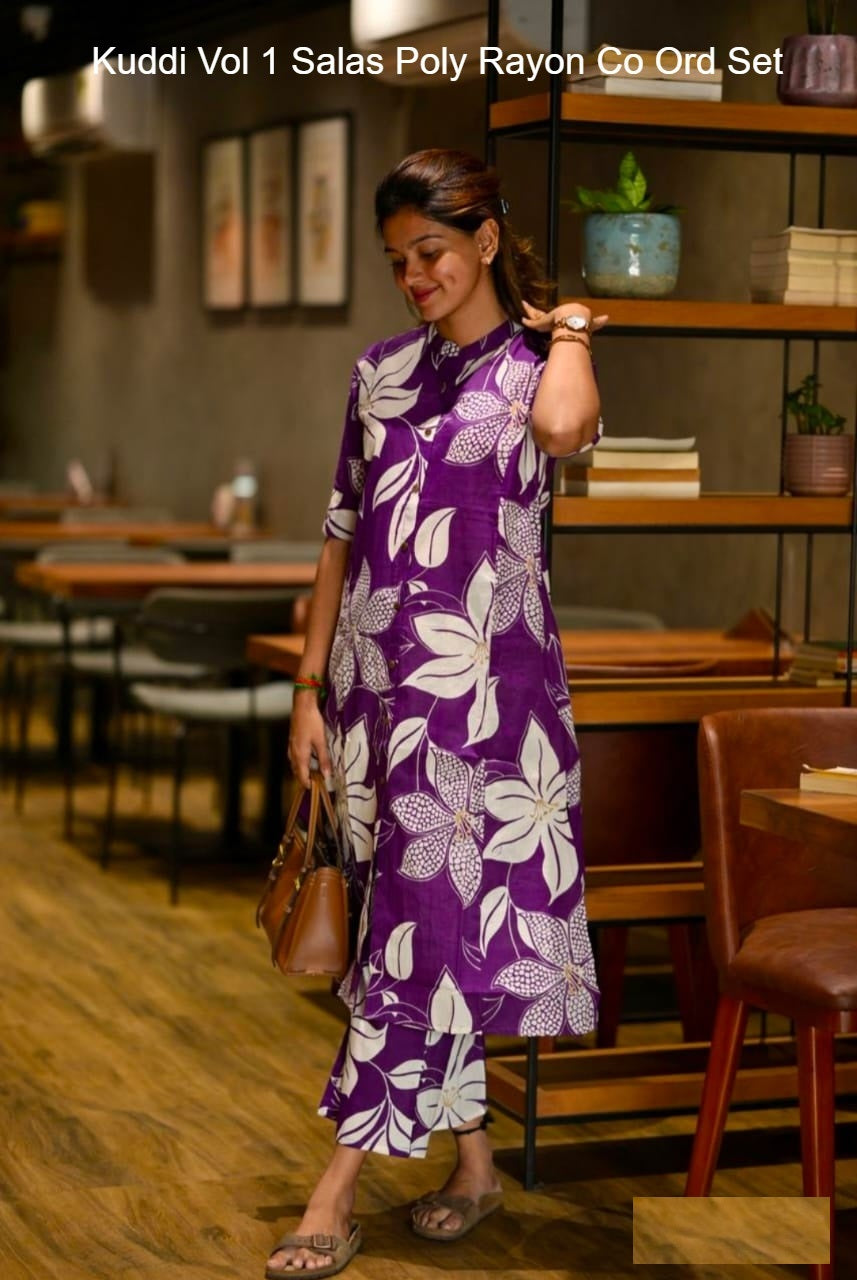 Kuddi Vol 1 Salas Poly Rayon Co Ord Set