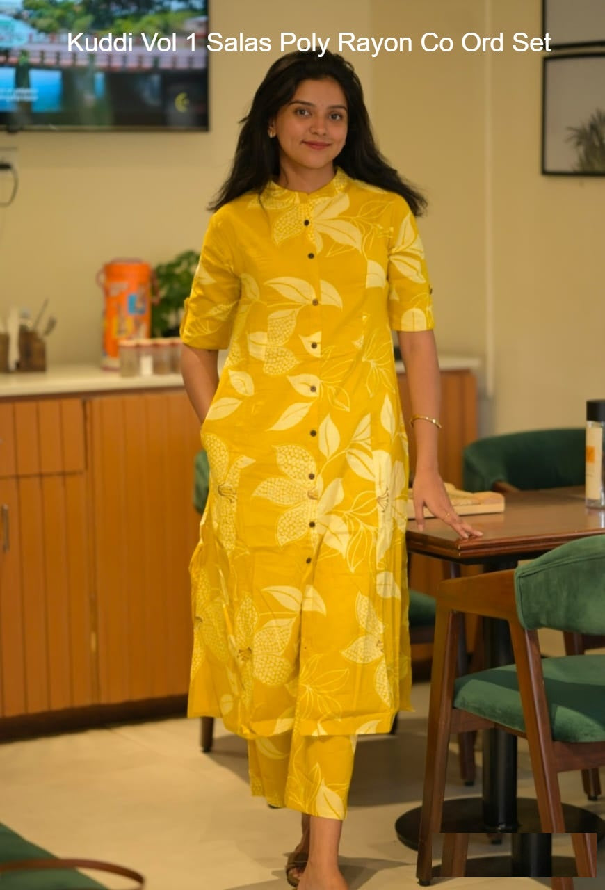 Kuddi Vol 1 Salas Poly Rayon Co Ord Set