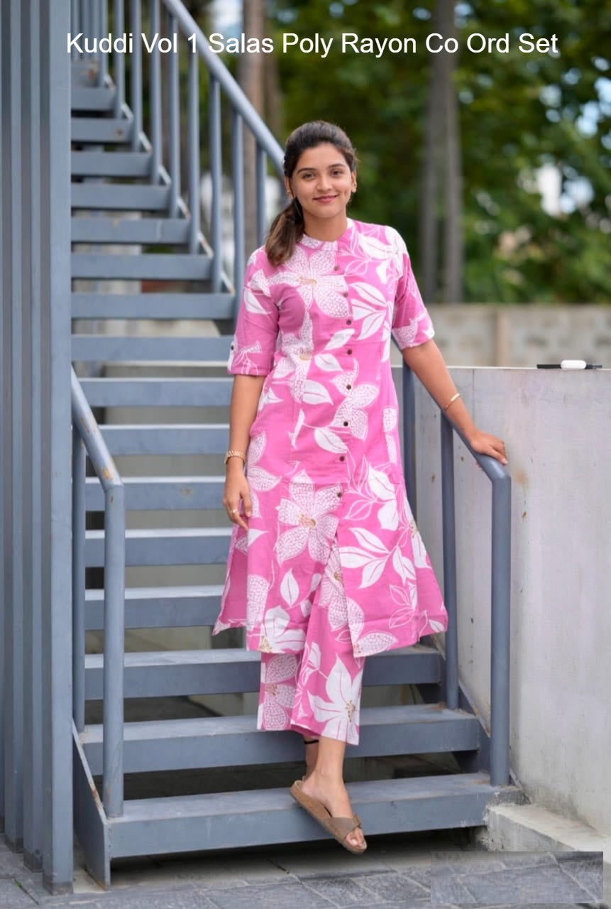 Kuddi Vol 1 Salas Poly Rayon Co Ord Set
