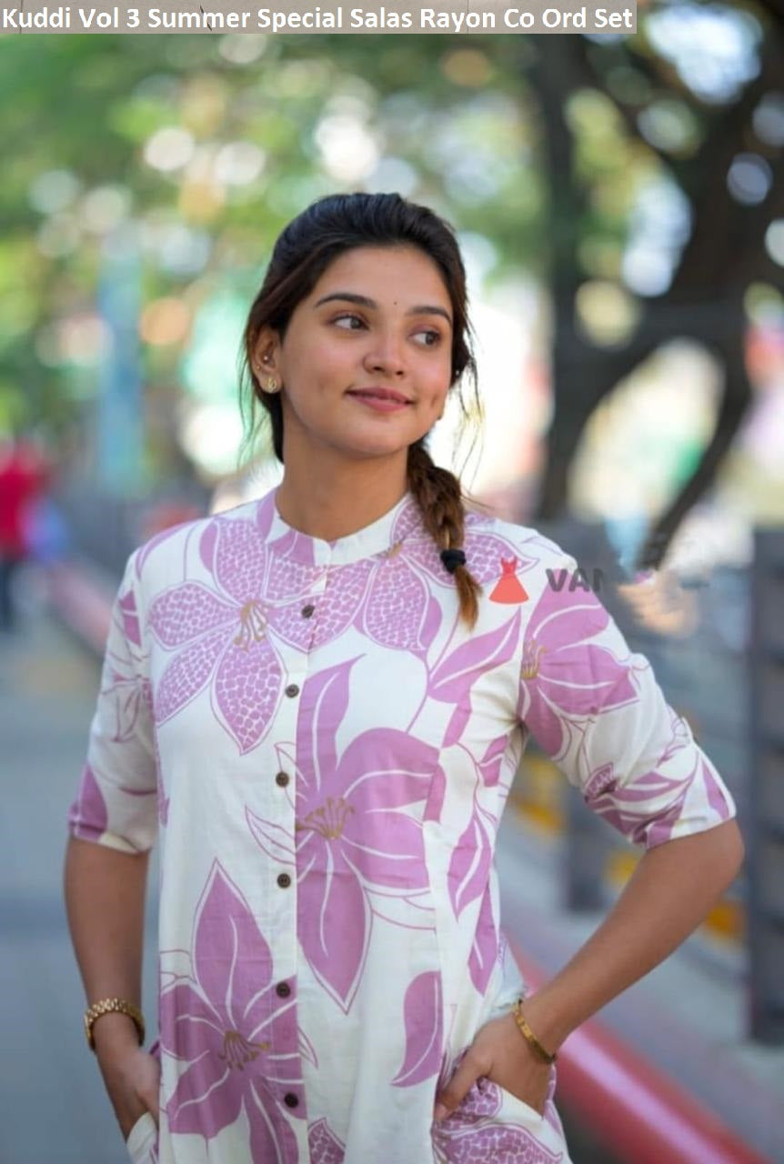 Kuddi Vol 3 Summer Special Salas Rayon Co Ord Set