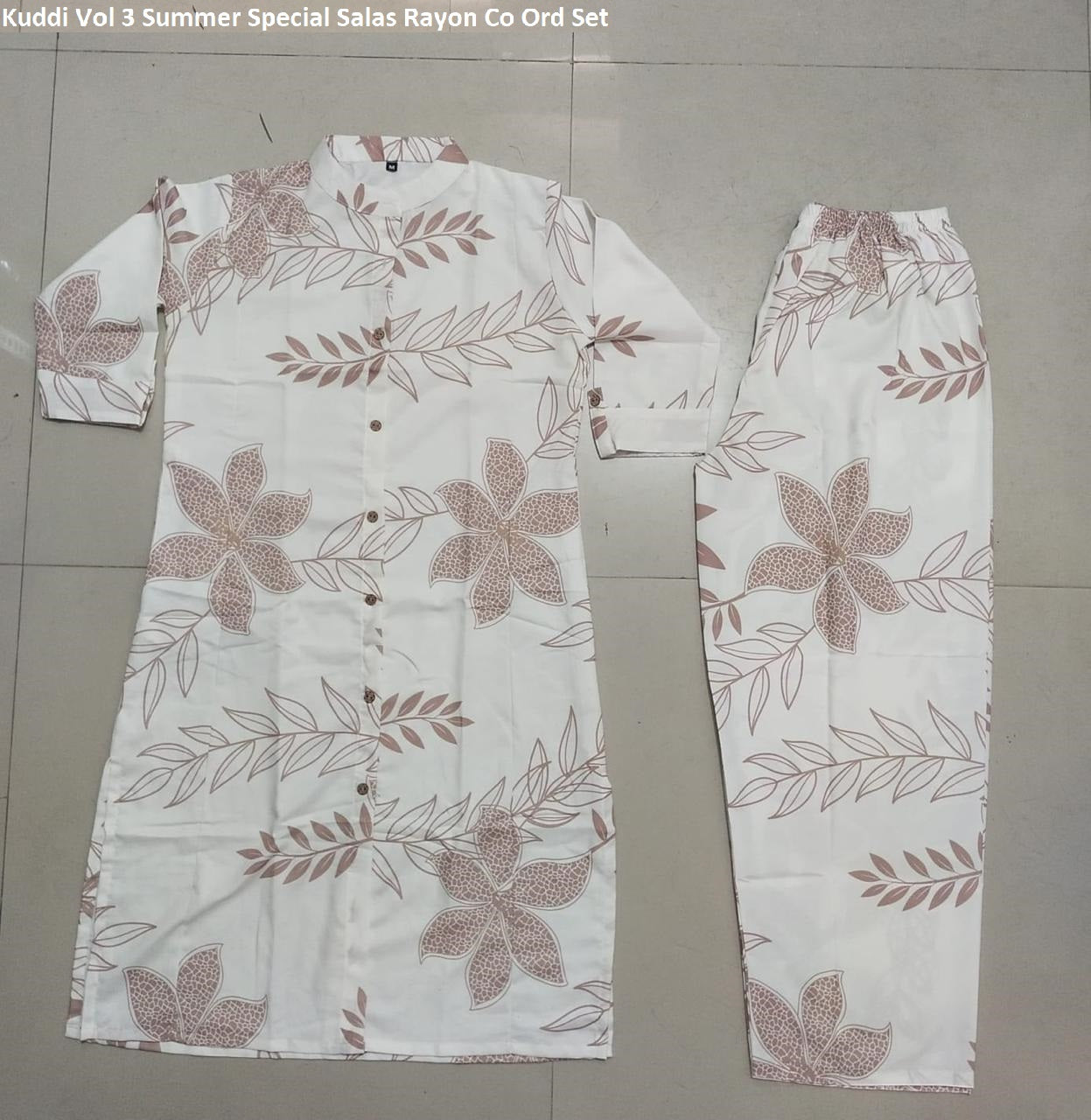 Kuddi Vol 3 Summer Special Salas Rayon Co Ord Set