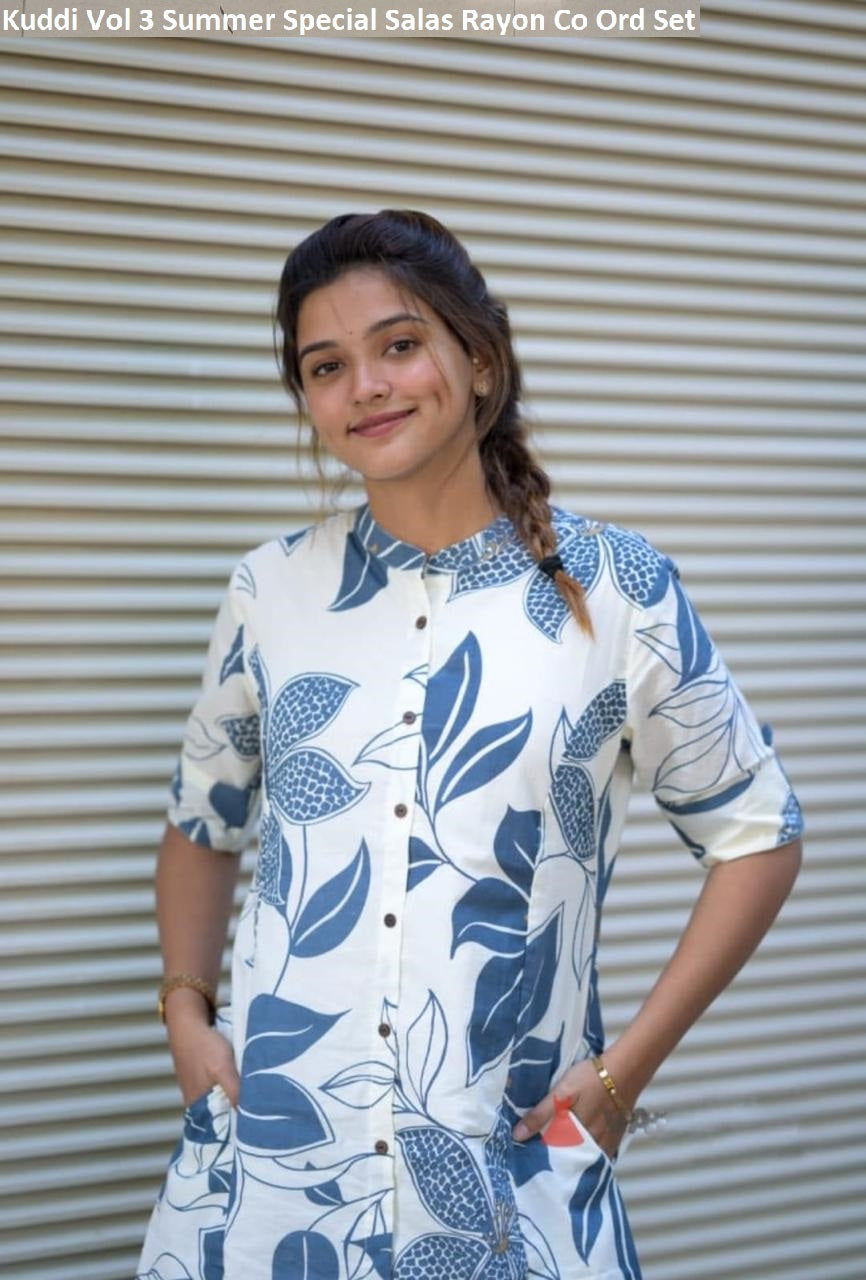 Kuddi Vol 3 Summer Special Salas Rayon Co Ord Set