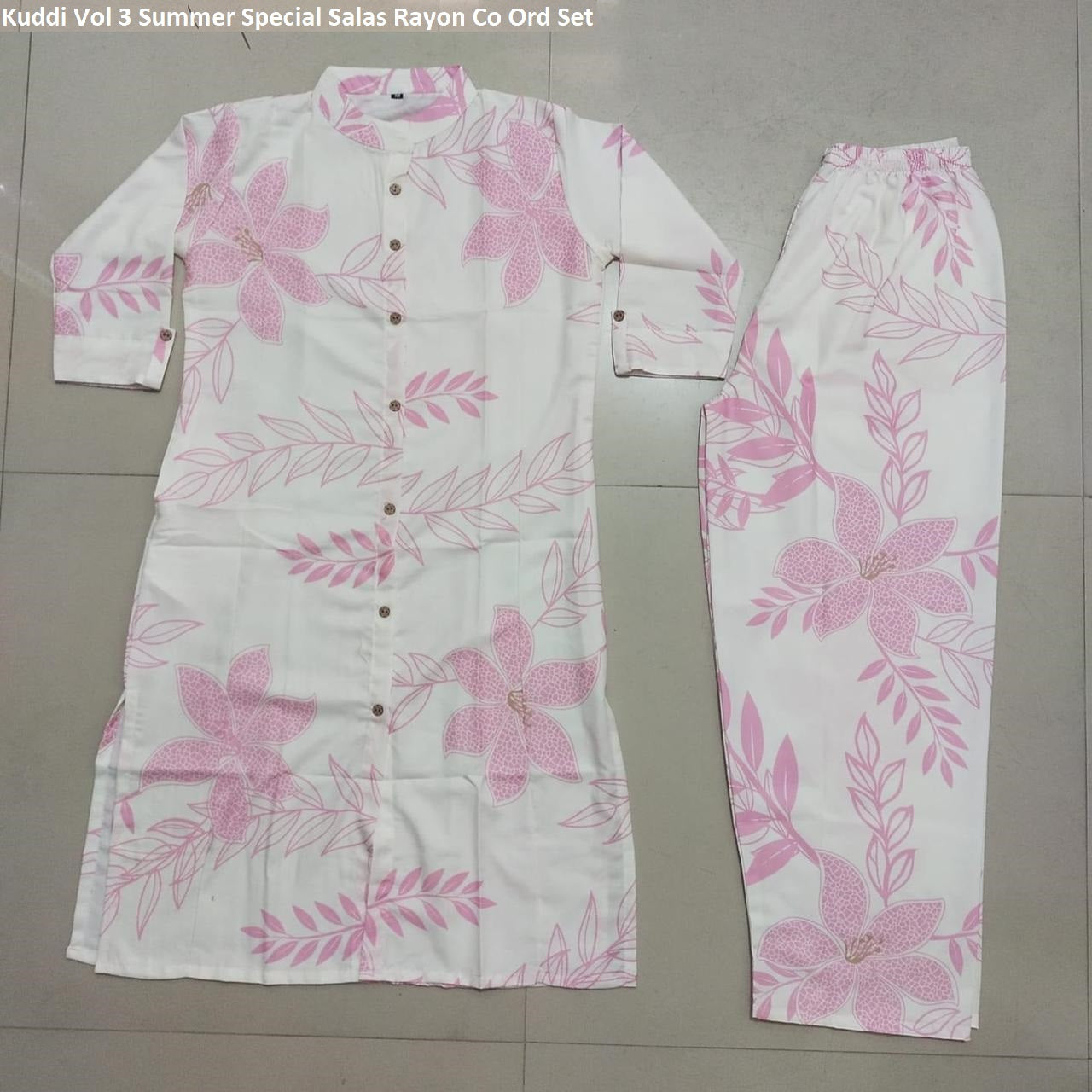 Kuddi Vol 3 Summer Special Salas Rayon Co Ord Set