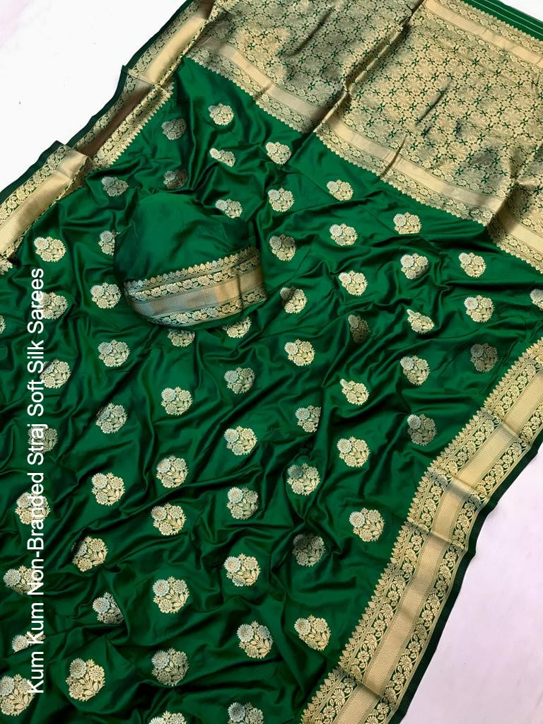 Kum Kum Non-Branded Straj Soft Silk Sarees