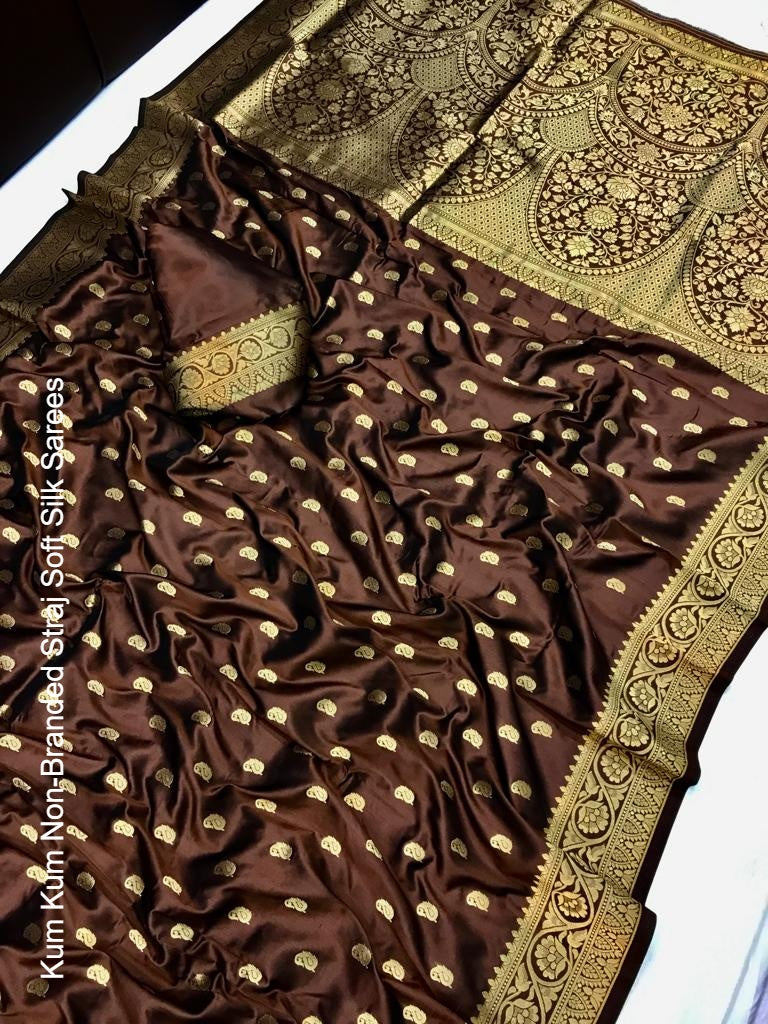 Kum Kum Non-Branded Straj Soft Silk Sarees