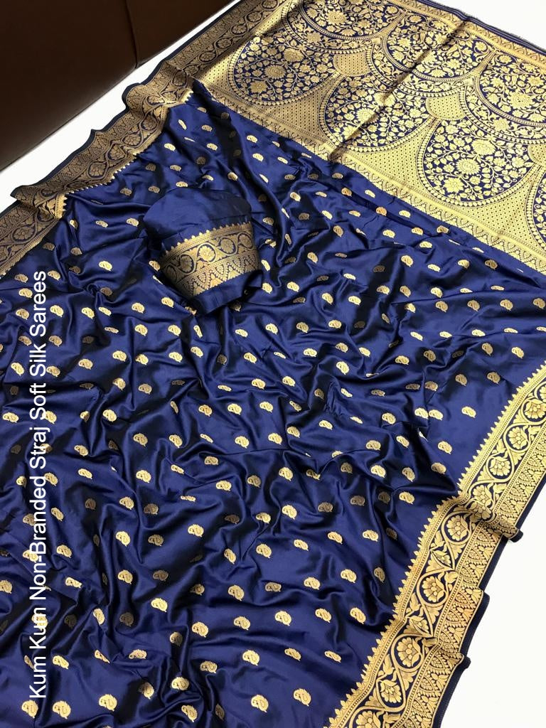 Kum Kum Non-Branded Straj Soft Silk Sarees