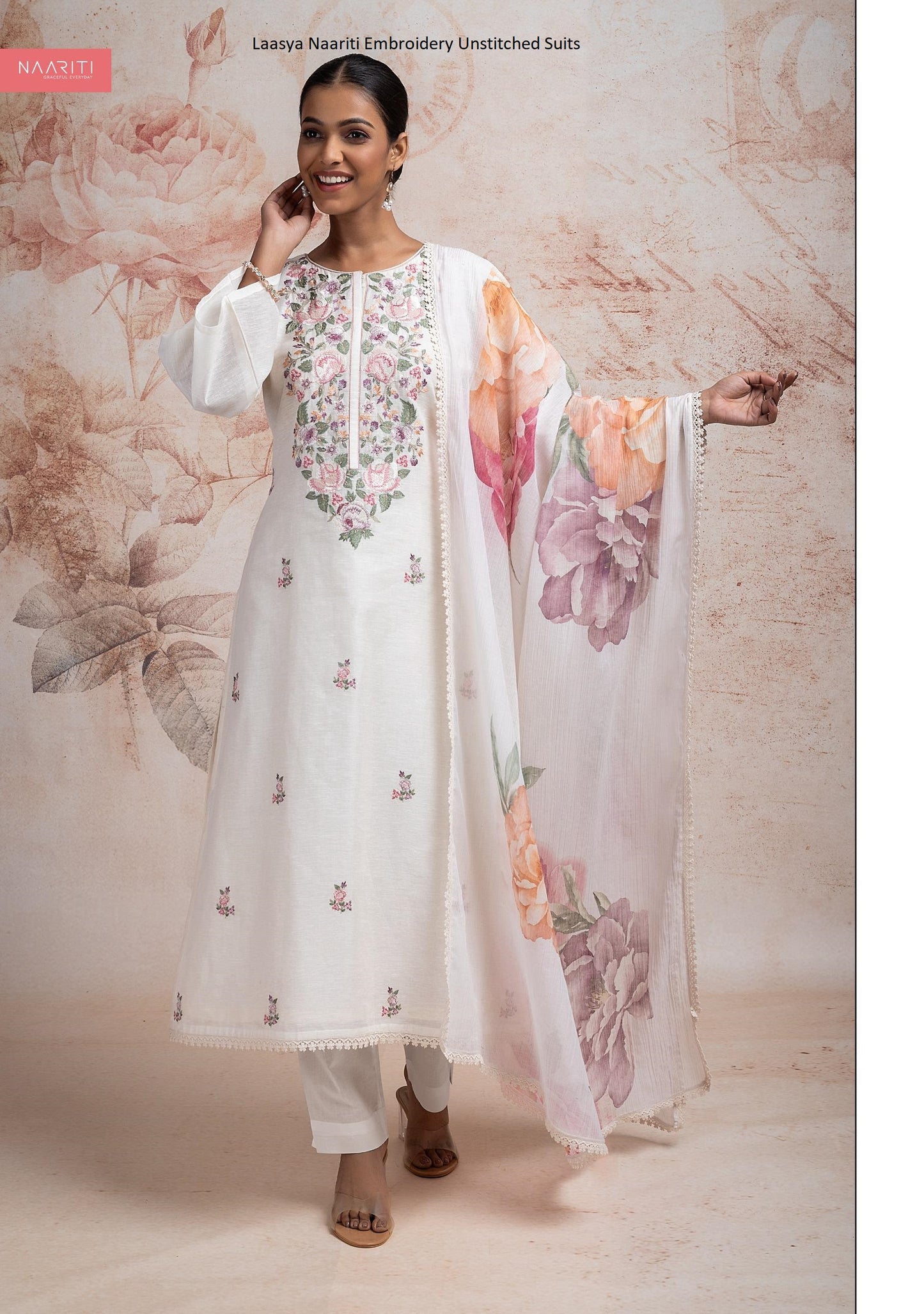 Laasya Naariti Embroidery Unstitched Suits