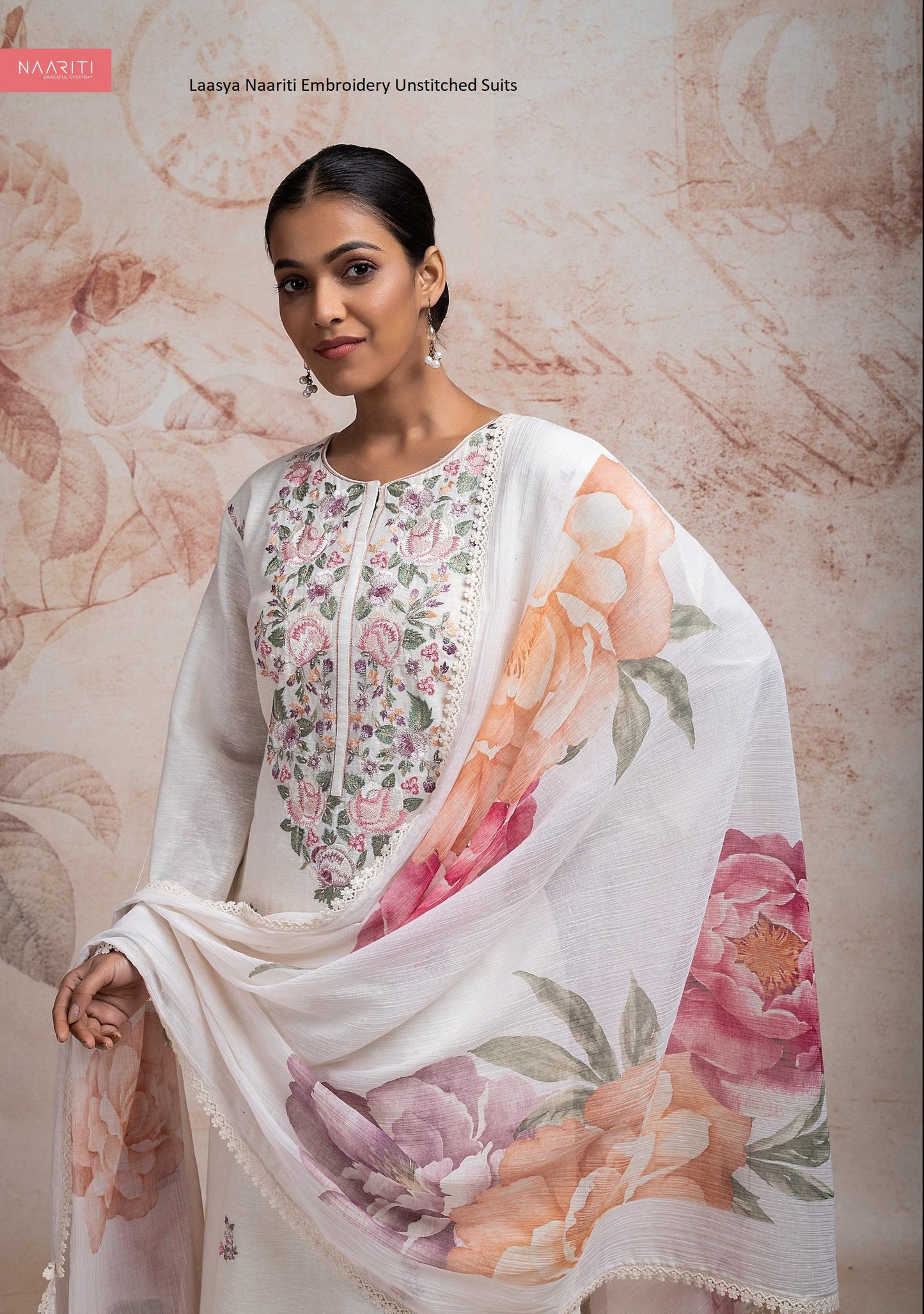 Laasya Naariti Embroidery Unstitched Suits