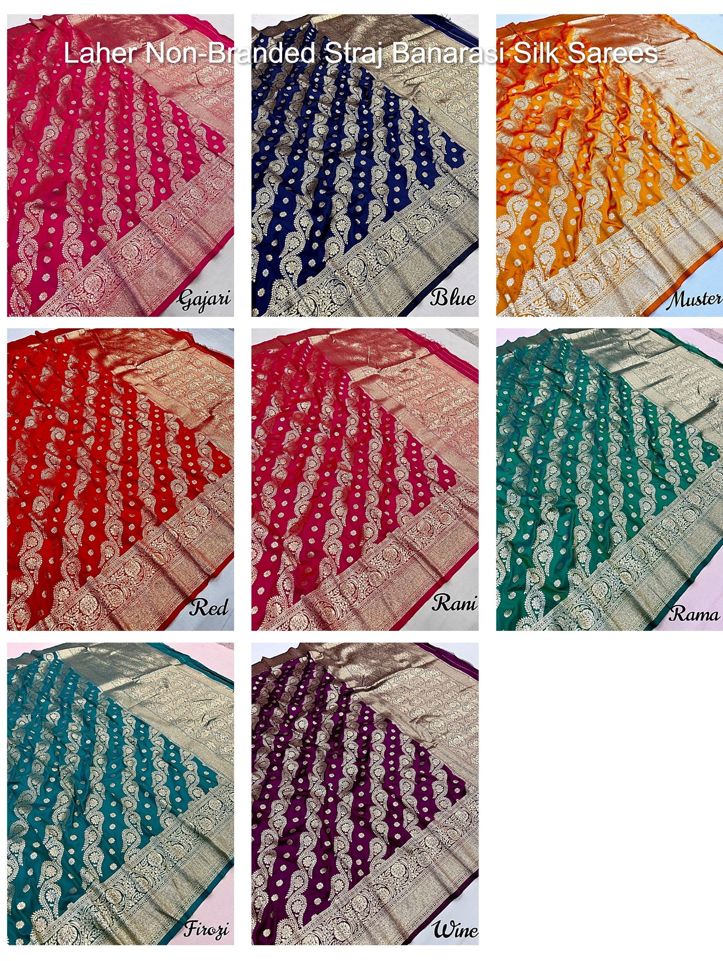 Laher Non-Branded Straj Banarasi Silk Sarees