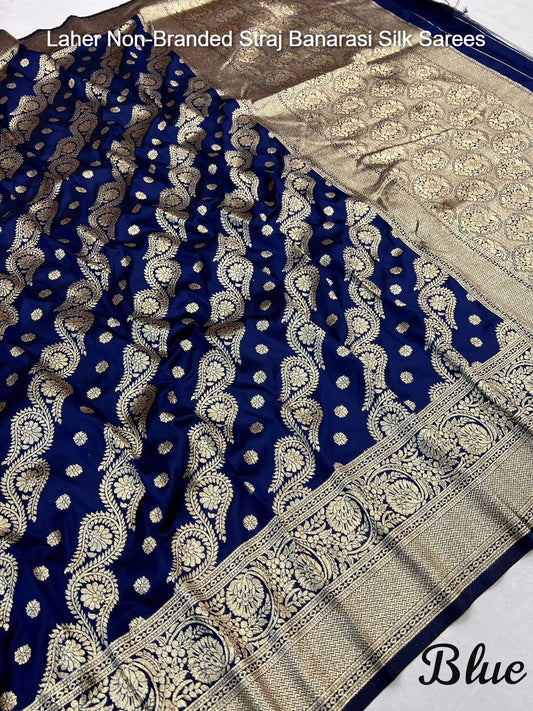 Laher Non-Branded Straj Banarasi Silk Sarees