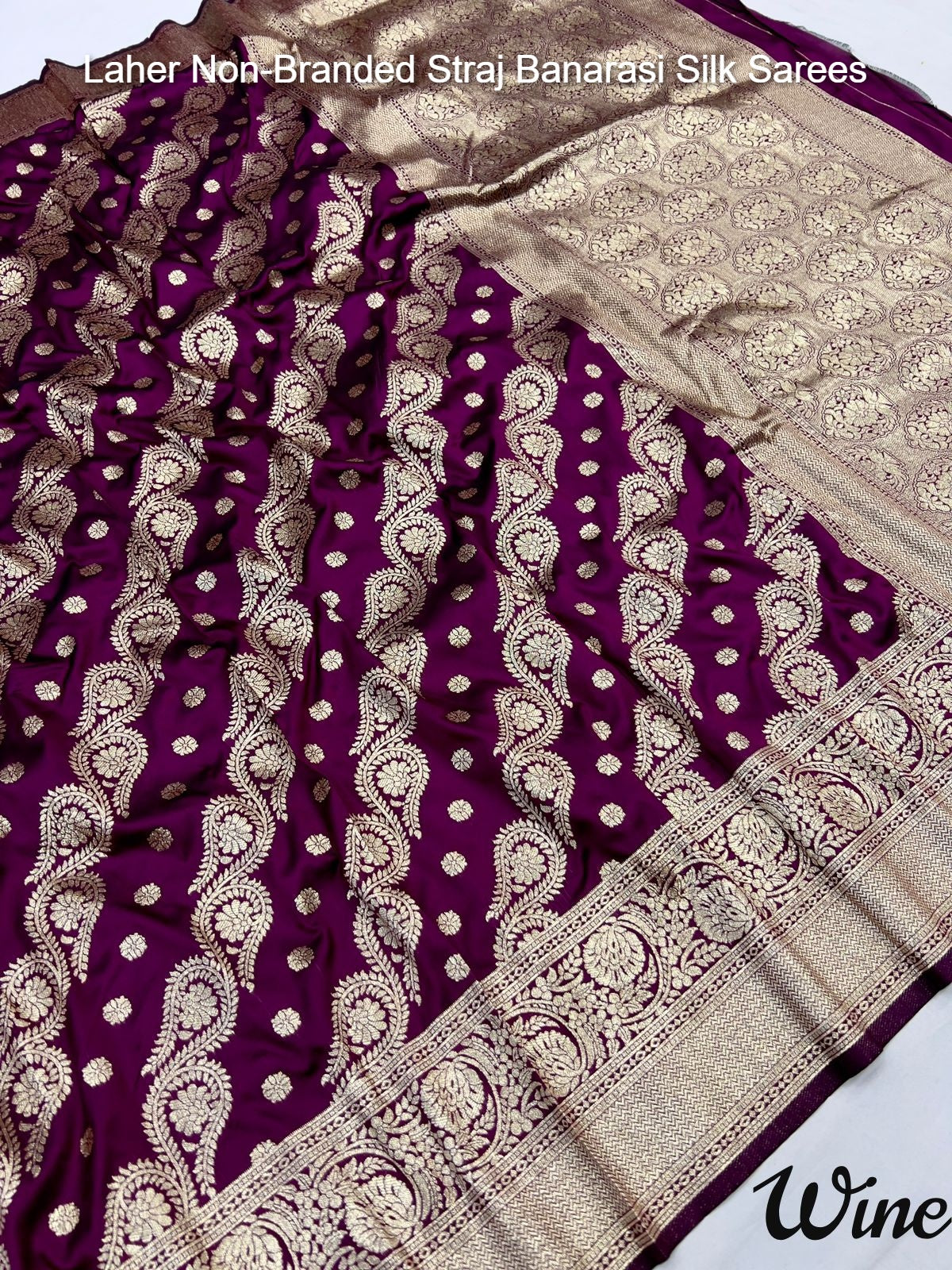 Laher Non-Branded Straj Banarasi Silk Sarees