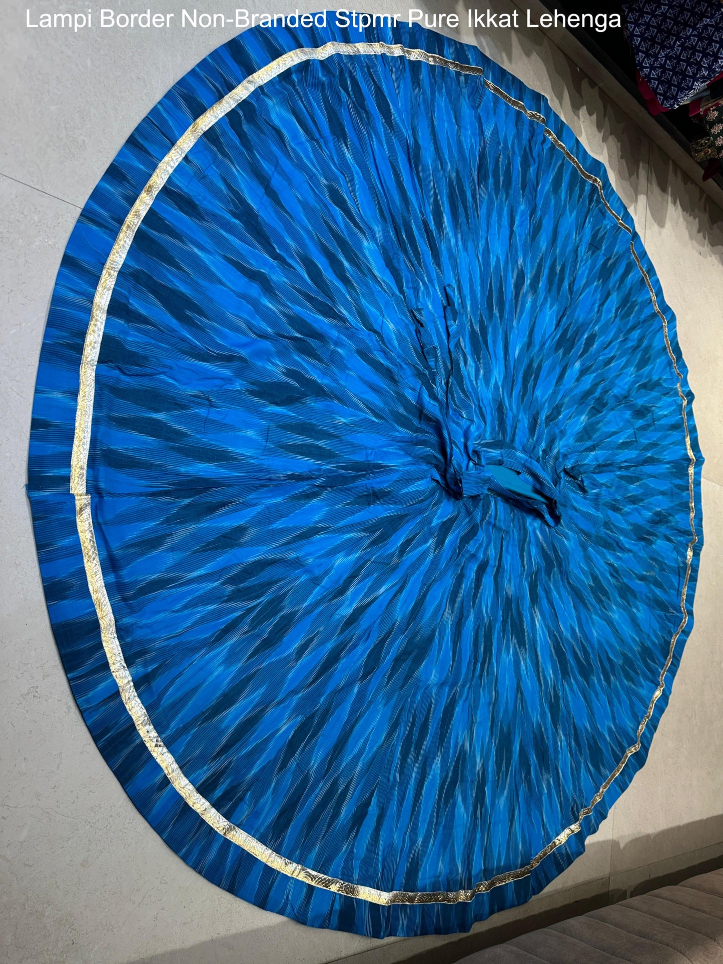 Lampi Border Non-Branded Stpmr Pure Ikkat Lehenga