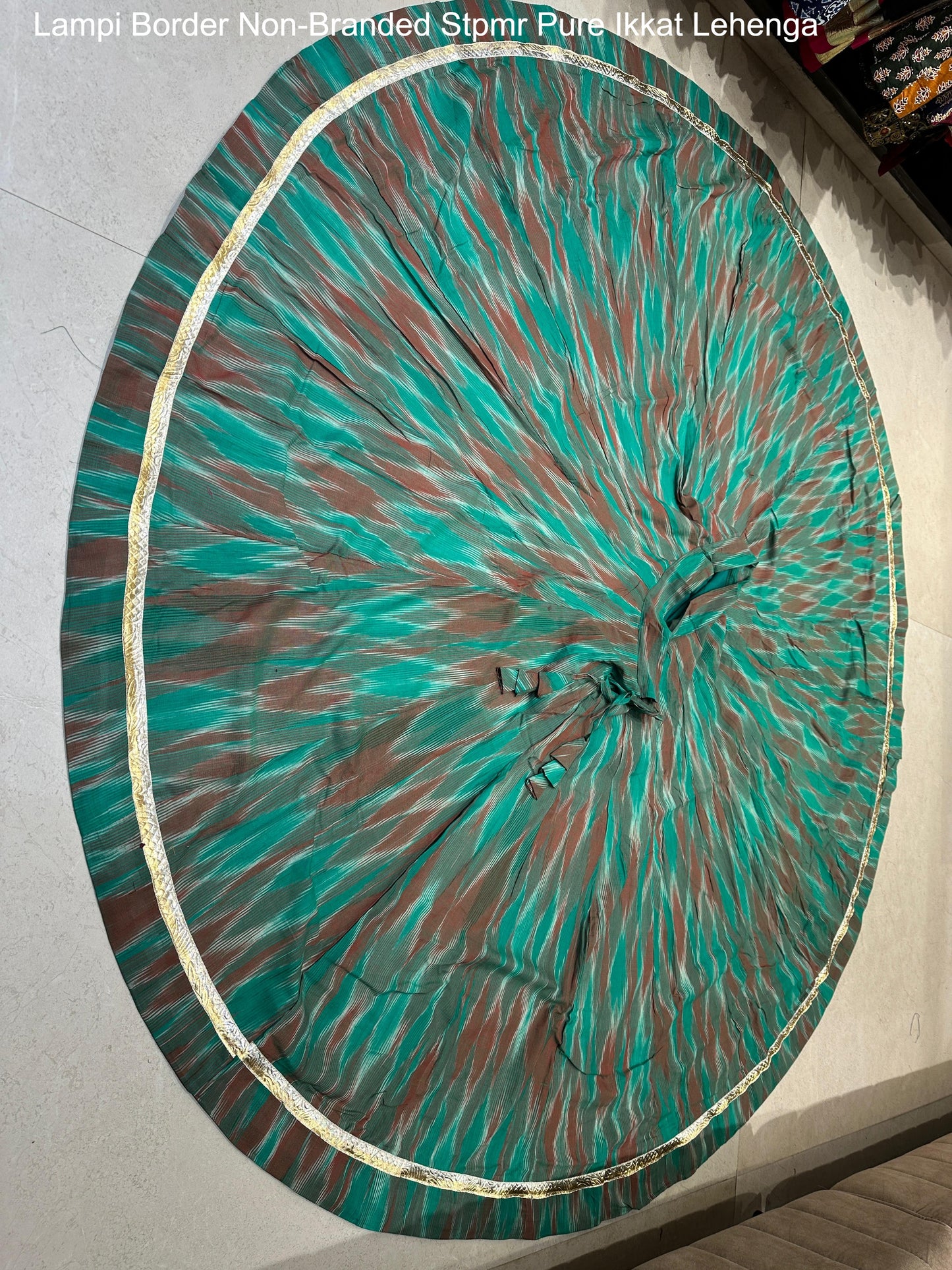 Lampi Border Non-Branded Stpmr Pure Ikkat Lehenga