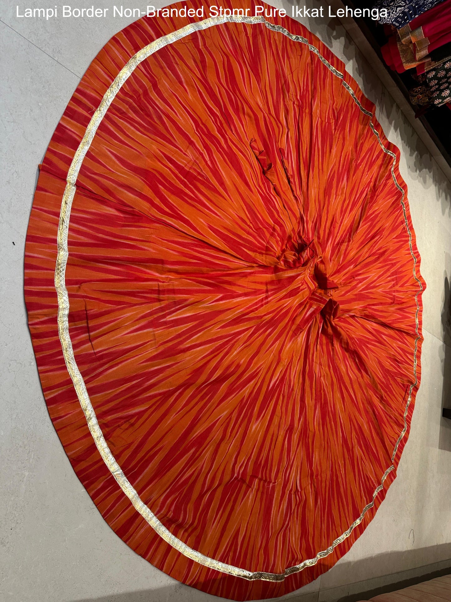 Lampi Border Non-Branded Stpmr Pure Ikkat Lehenga