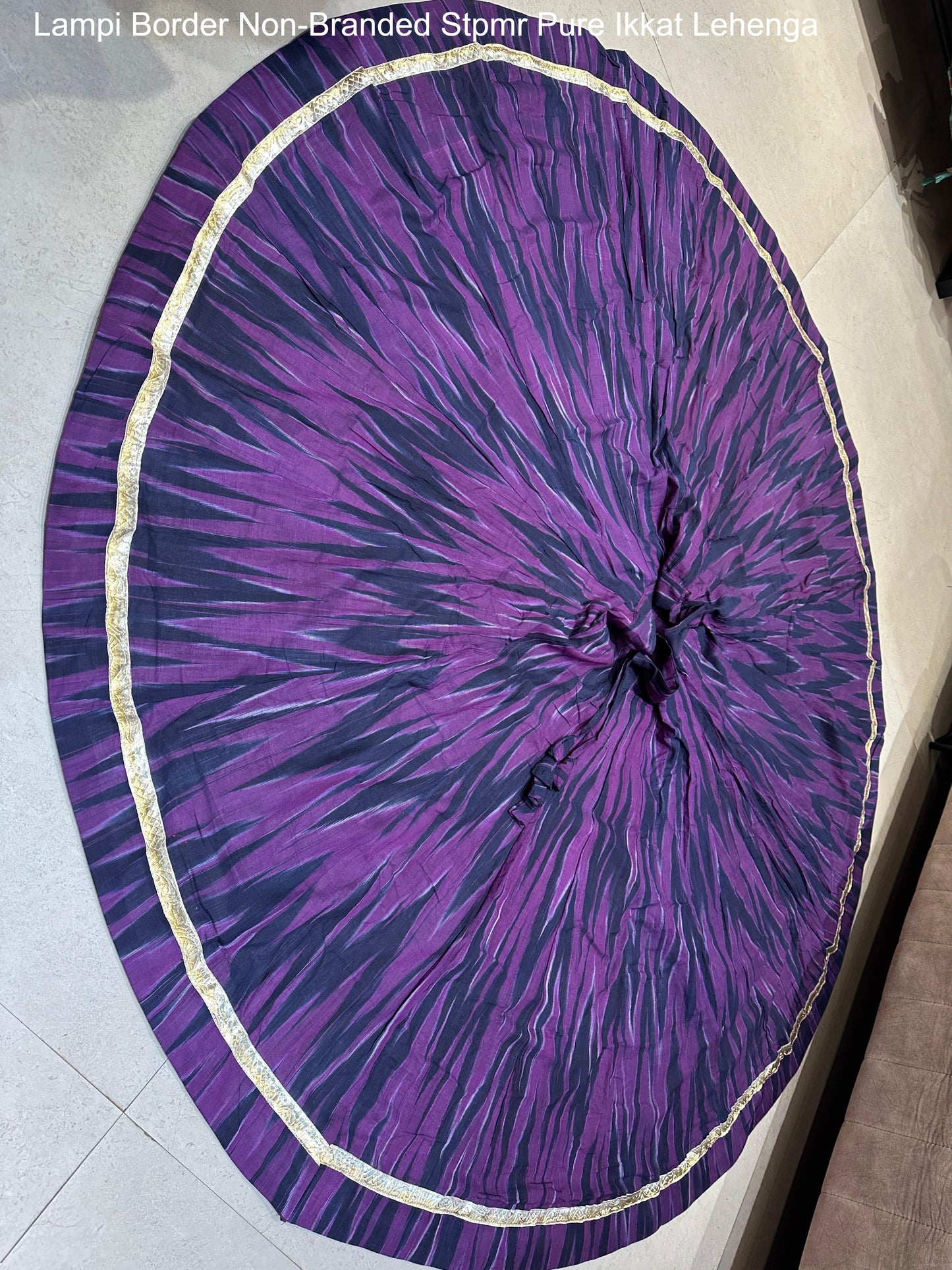 Lampi Border Non-Branded Stpmr Pure Ikkat Lehenga