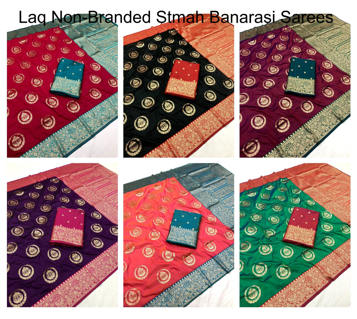 Laq Non-Branded Stmah Banarasi Sarees