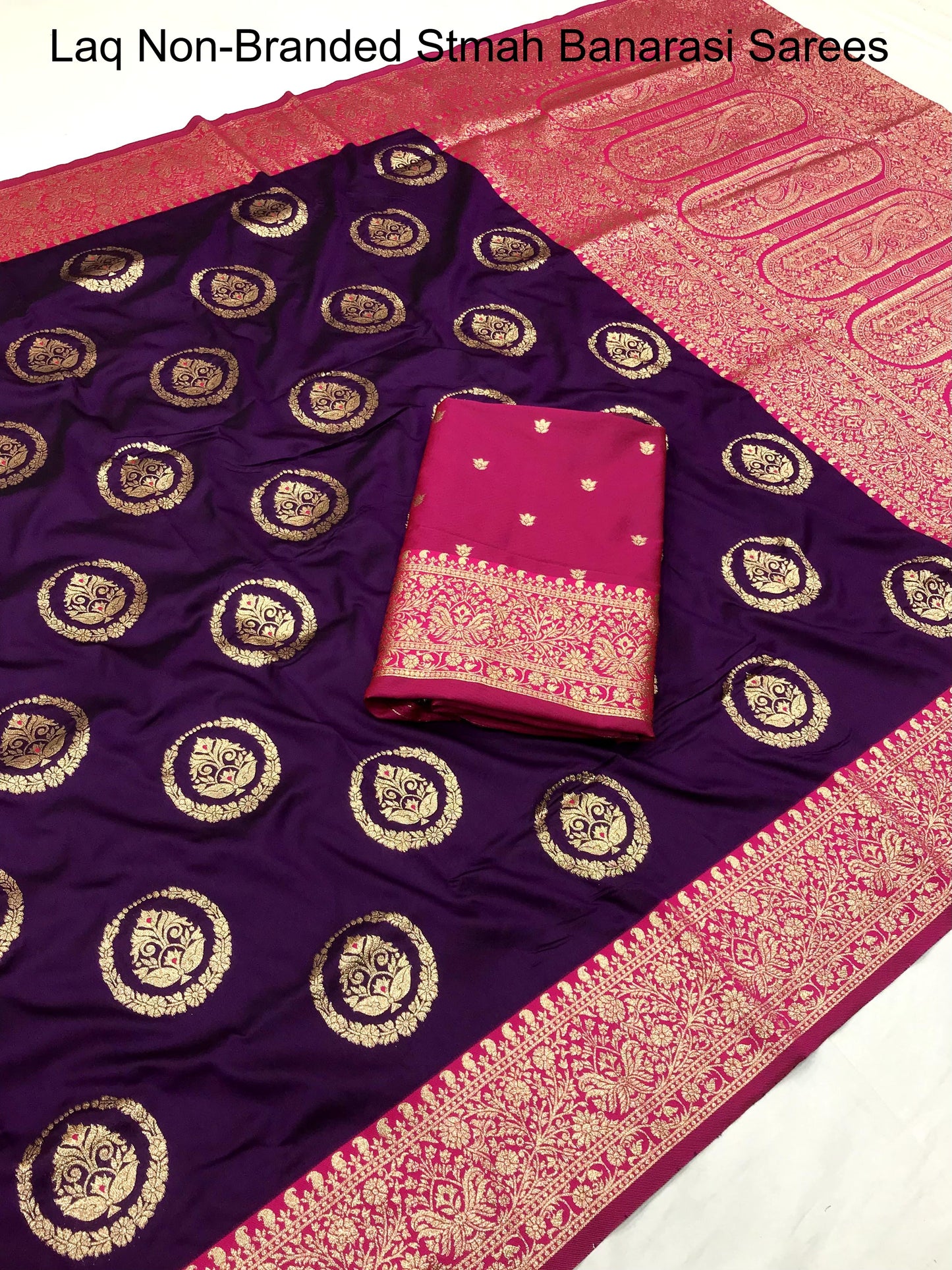 Laq Non-Branded Stmah Banarasi Sarees