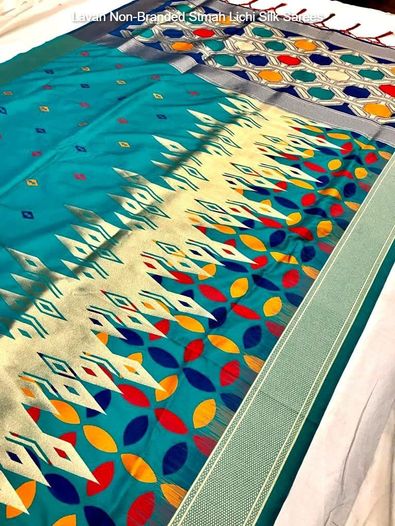 Lavan Non-Branded Stmah Lichi Silk Sarees