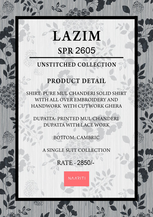 Lazim 2605 Naariti Mal Chanderi Unstitched Suits